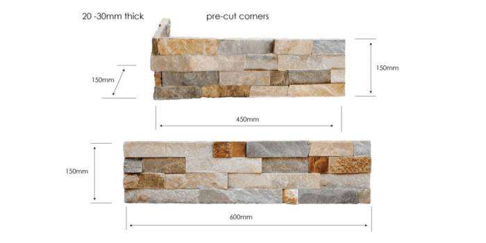 Cladding stone bluestone 3d natural effect wall slate stack panels light au pavers sale