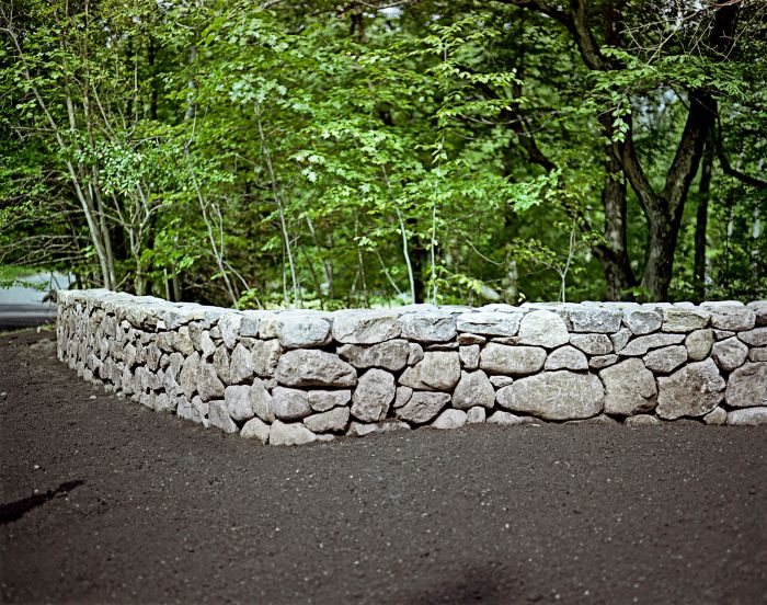 Retaining stone tiered hedges gabon courtyard